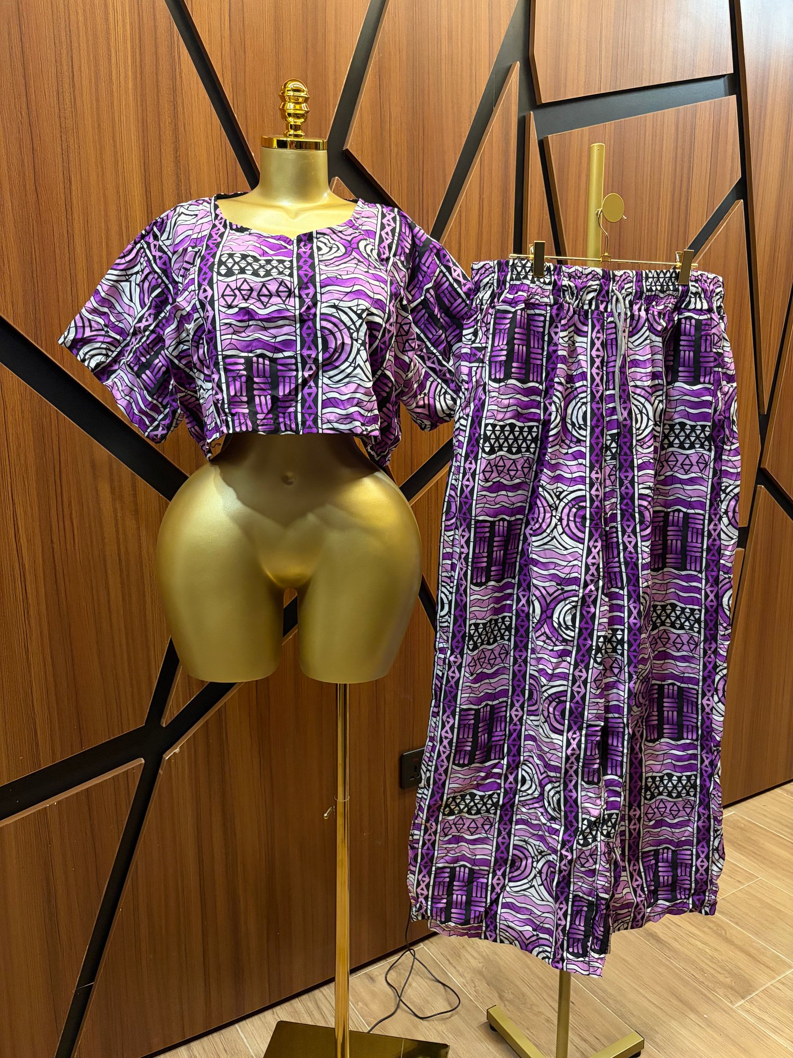 2 piece Crop Top with Trousers A0074