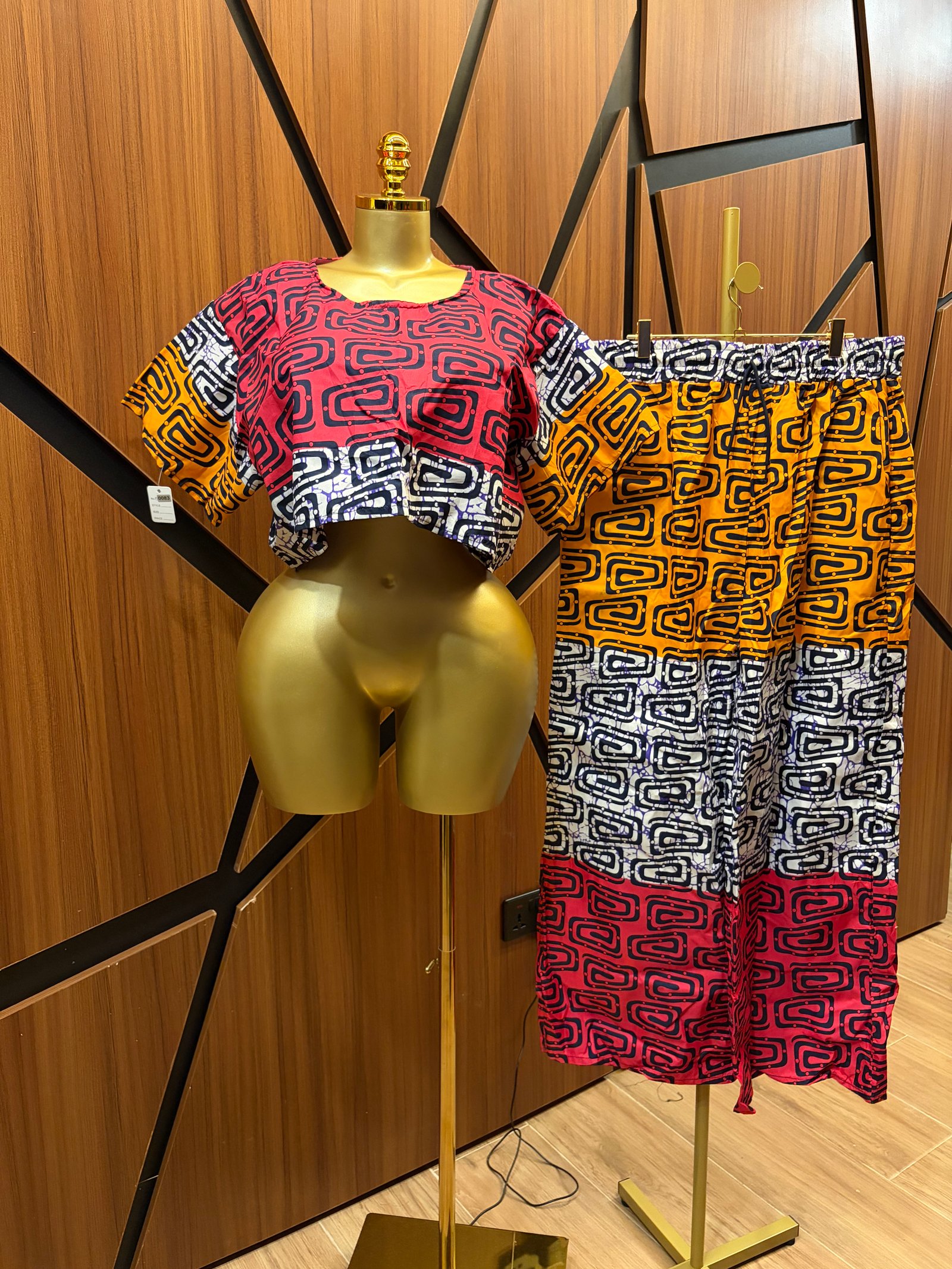 2 piece Crop Top with Trousers A0083
