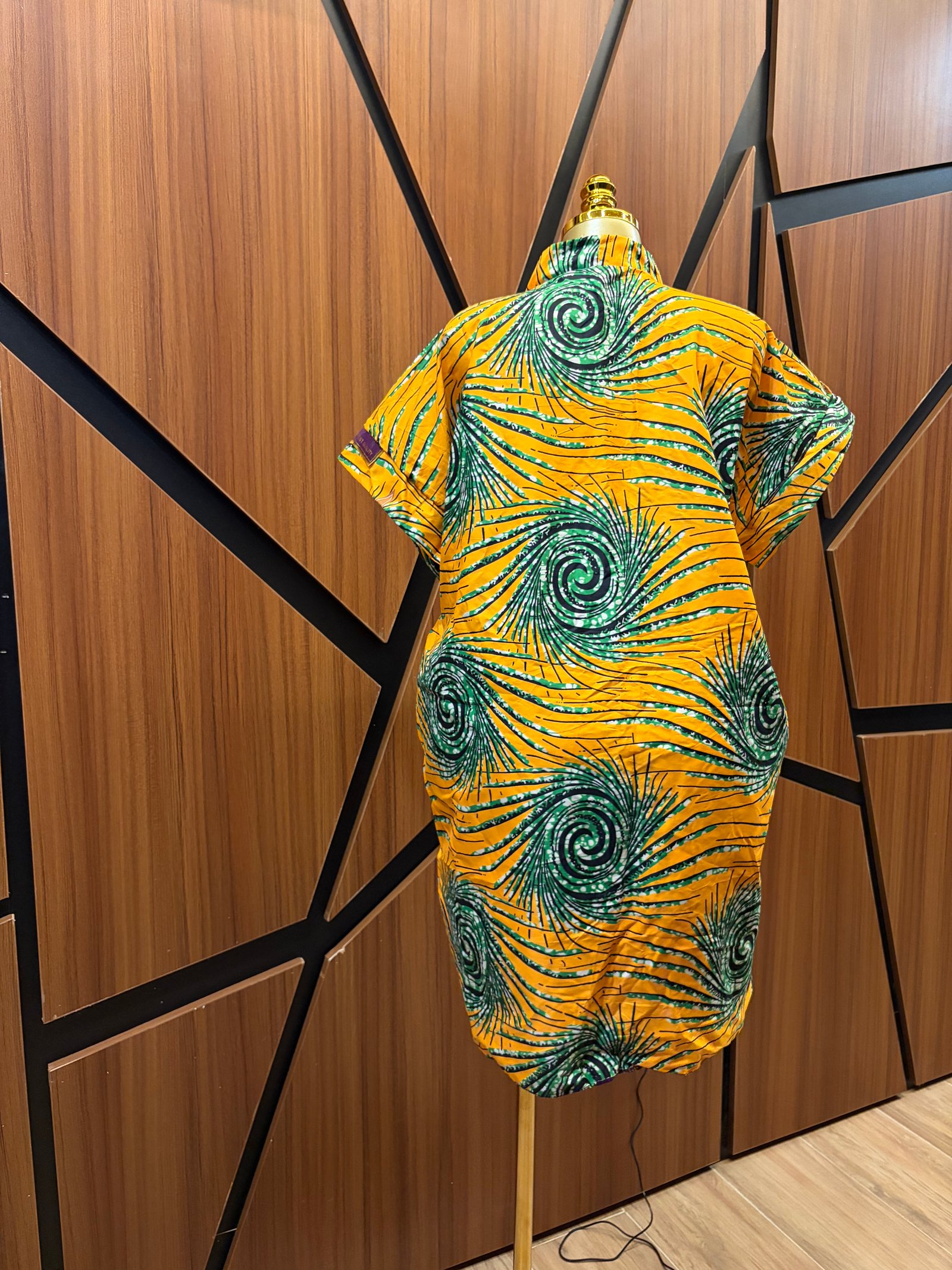 Short African Print Dress A104