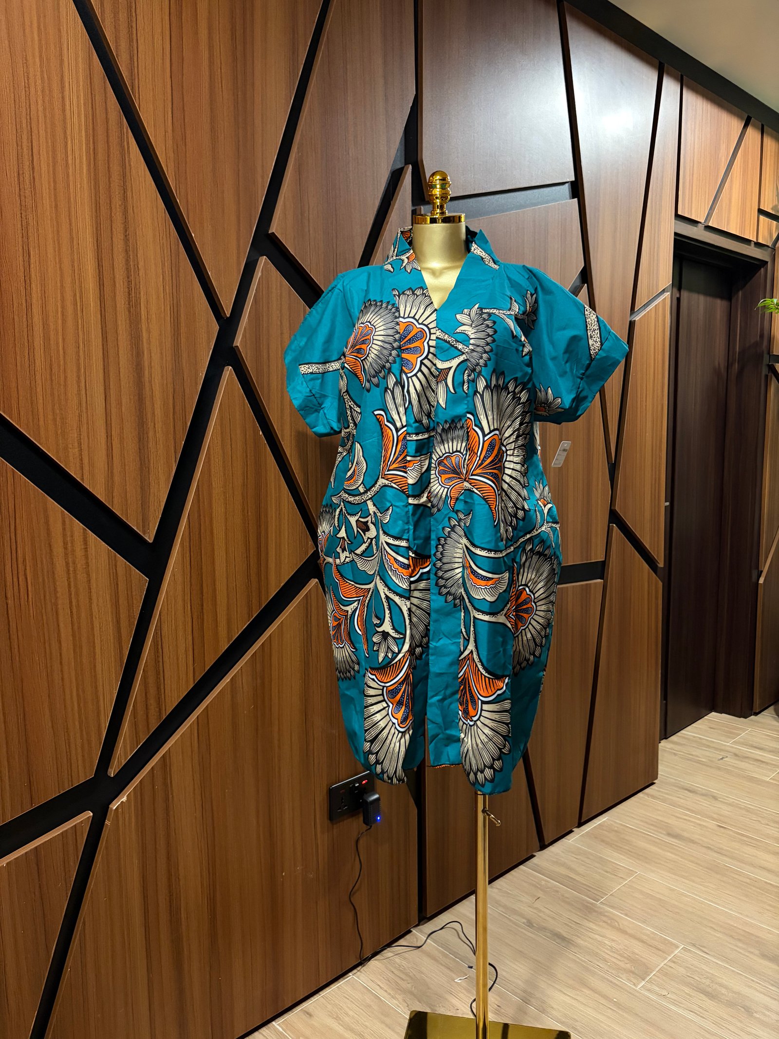 Short African Print Dress A0028